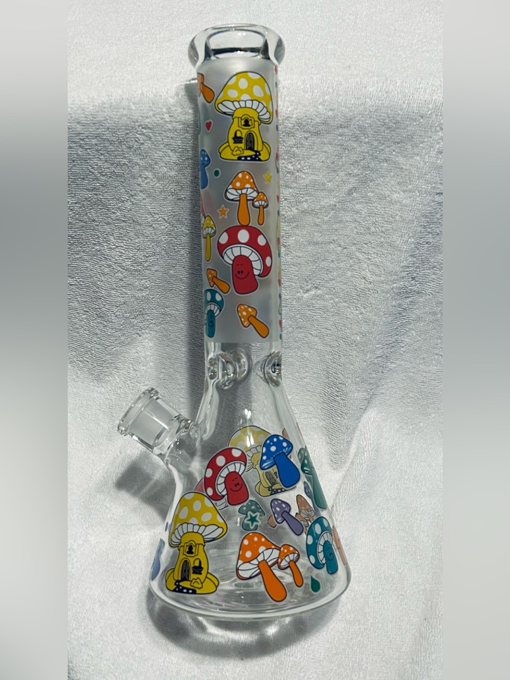 Colorful Mushroom Glass Beaker Water Piece - Picture 4 of 6